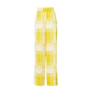 Essentiel Antwerp Yellow White Bailey Wide Leg Trousers Size 38 - 41280